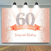 Gold Und Rosa Glücklich 60 Geburtstag Party Hintergrund